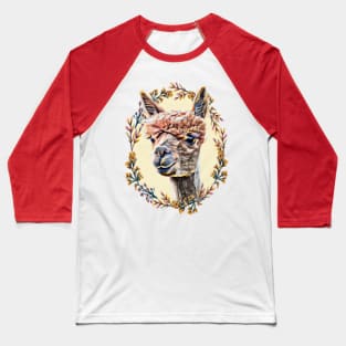 Alpaca - Floral Baseball T-Shirt